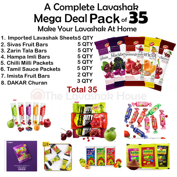 Grand Lavashak Snack Deal — 35 Pcs DIY Box | Make Your Own Lavashak at Home