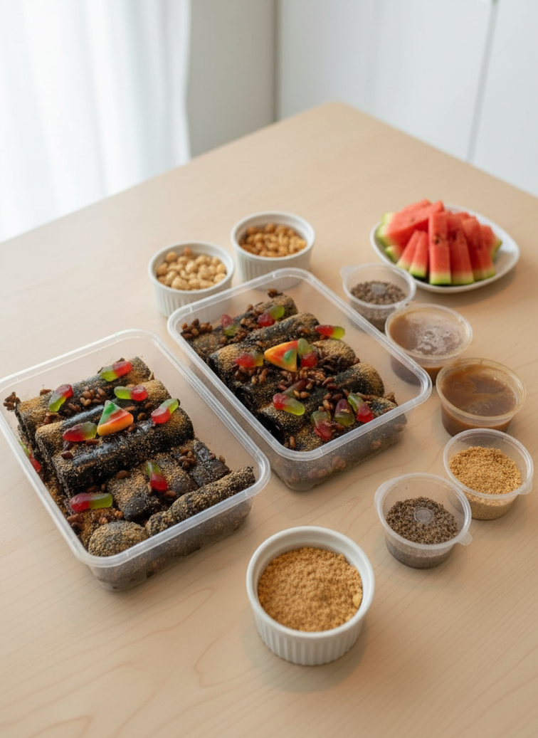 Grand Chatpata Celebration Box with two lavashak trays and assorted masala and churan cups