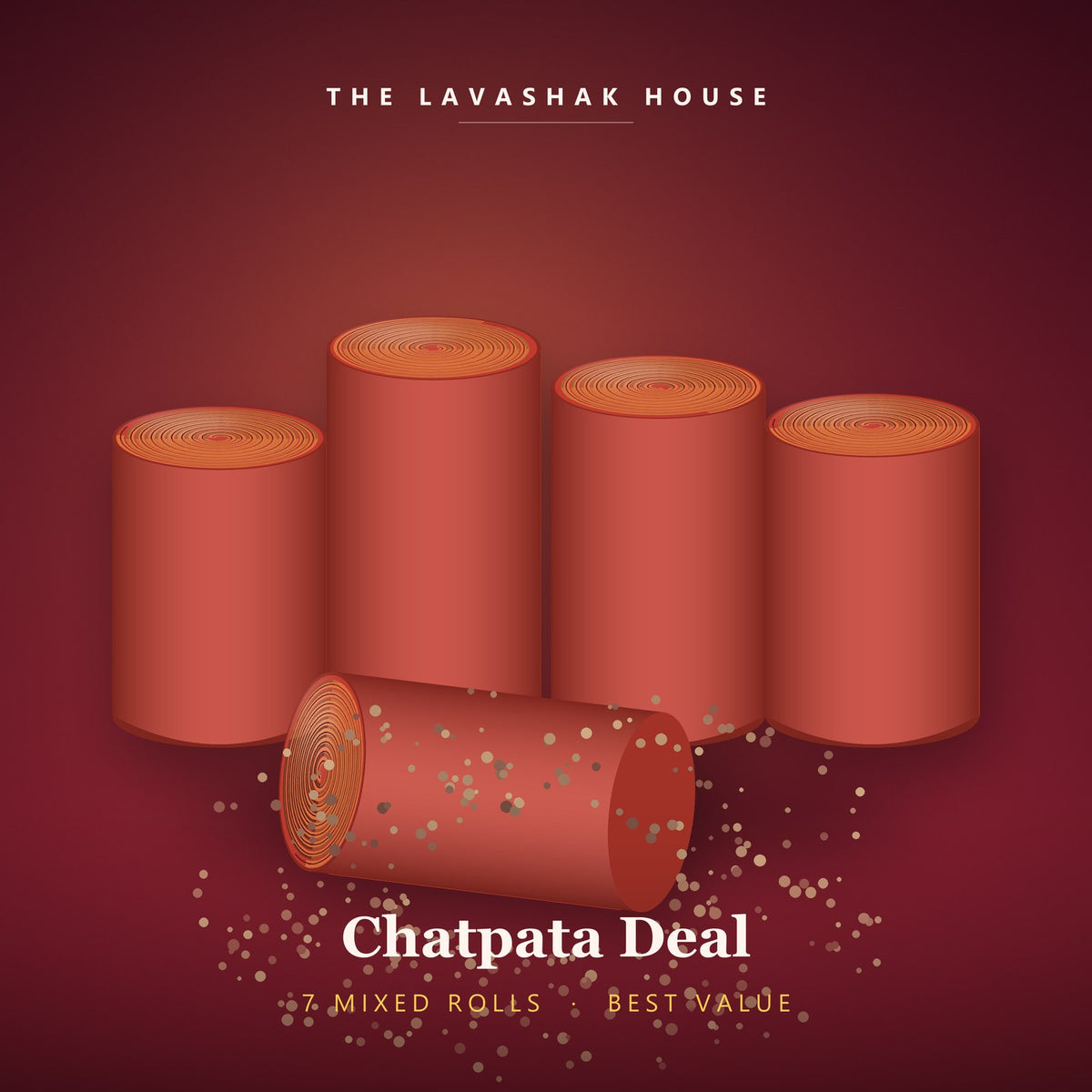 Chatpata Deal with seven mixed lavashak rolls